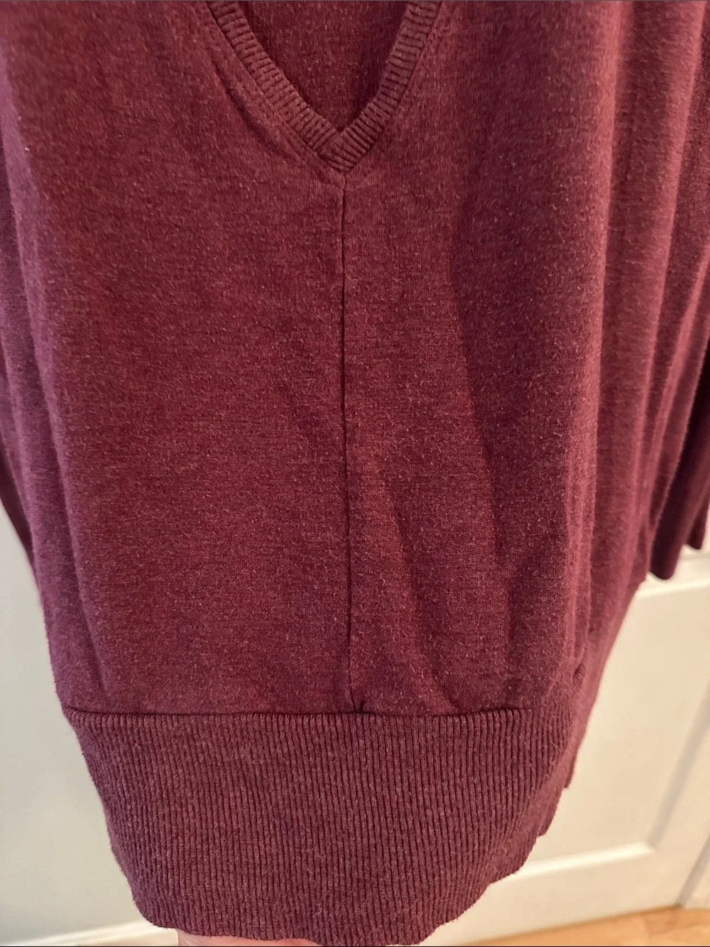 ALO Yoga Textured Long Sleeve Crew Pullover Open Back Detail - Wine- Best for L